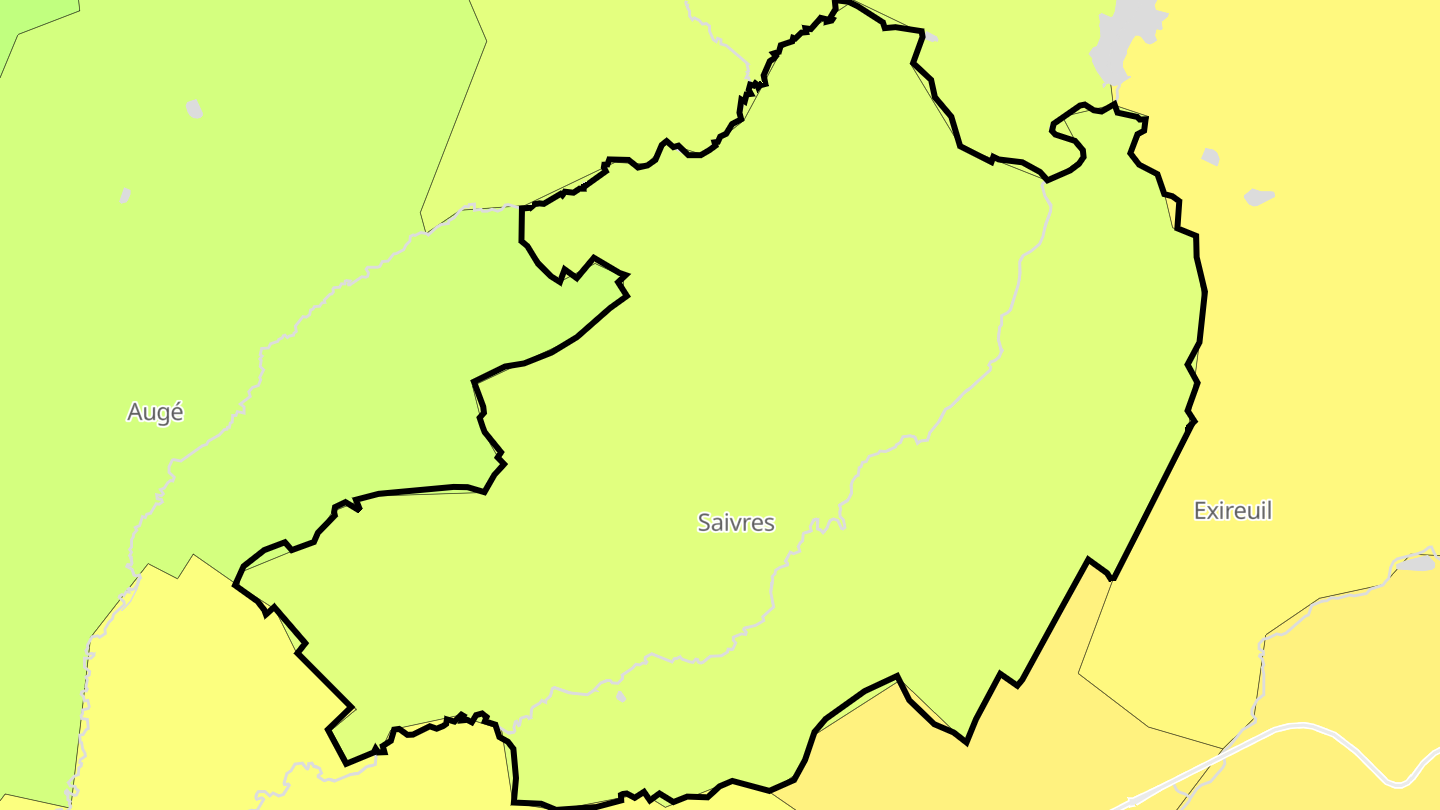 Carte des prix de l'immobilier Saivres