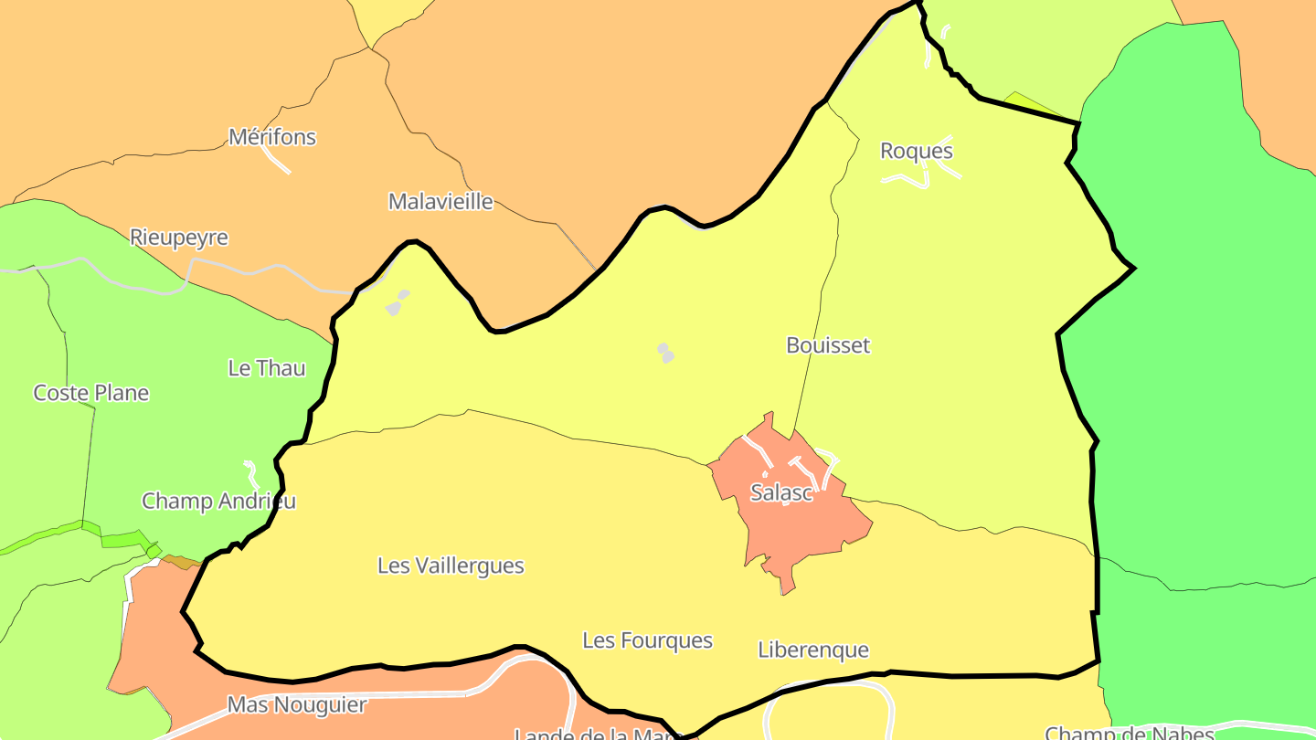 Carte des prix de l'immobilier Salasc