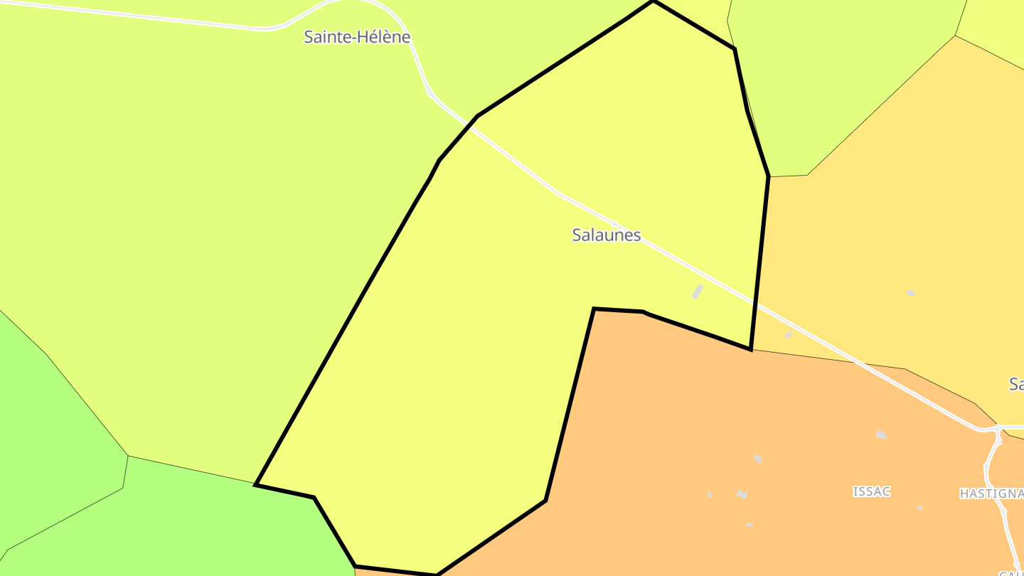 Carte des prix de l'immobilier Salaunes