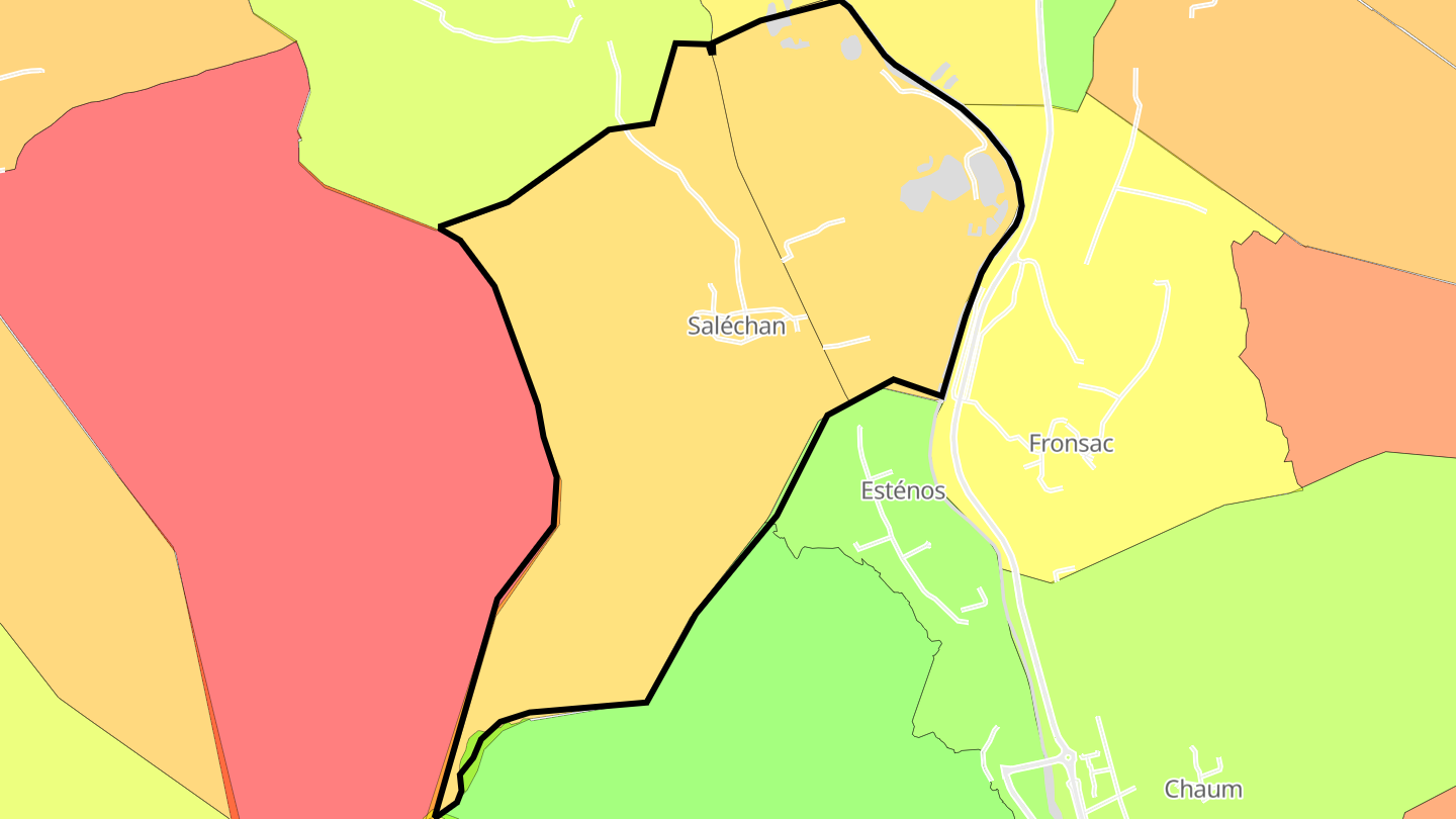 Carte des prix de l'immobilier Saléchan