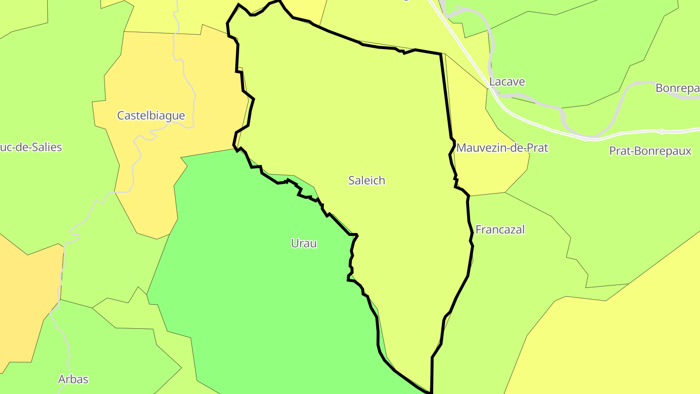Carte des prix de l'immobilier Saleich