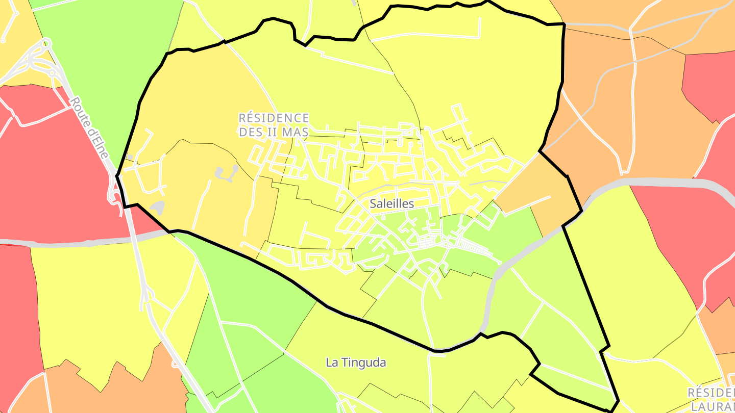 Carte des prix de l'immobilier Saleilles
