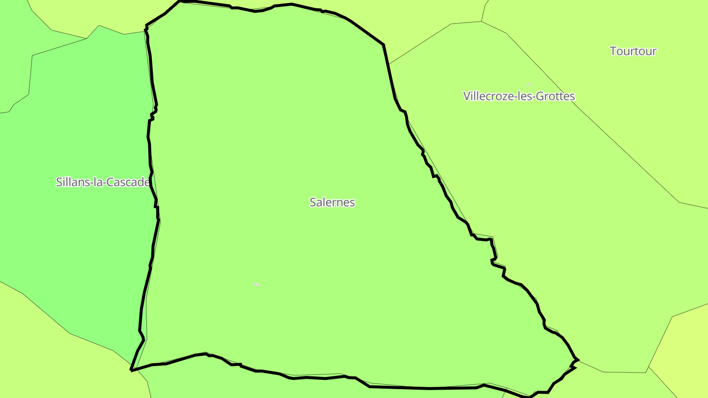 Carte des prix de l'immobilier Salernes