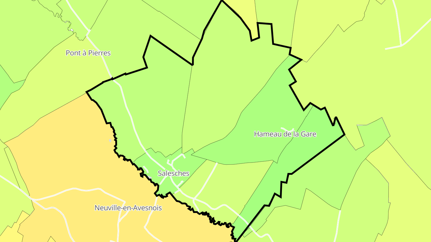 Carte des prix de l'immobilier Salesches