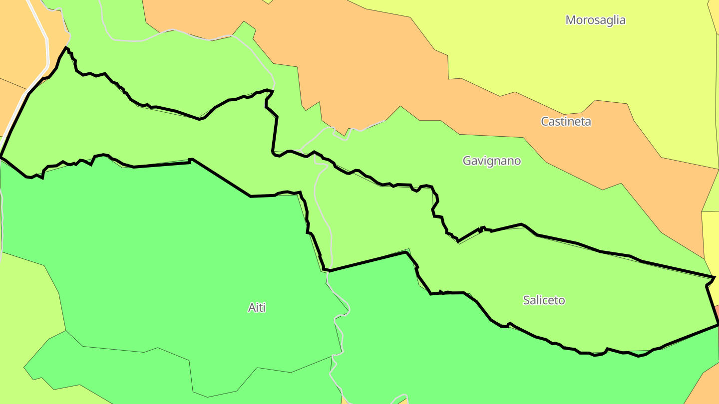 Carte des prix de l'immobilier Saliceto