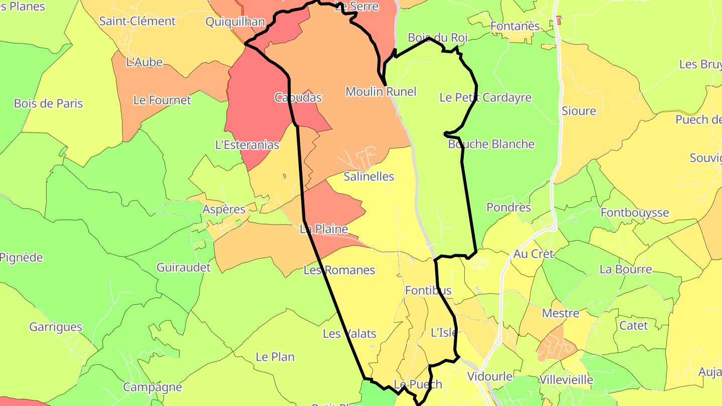 Carte des prix de l'immobilier Salinelles