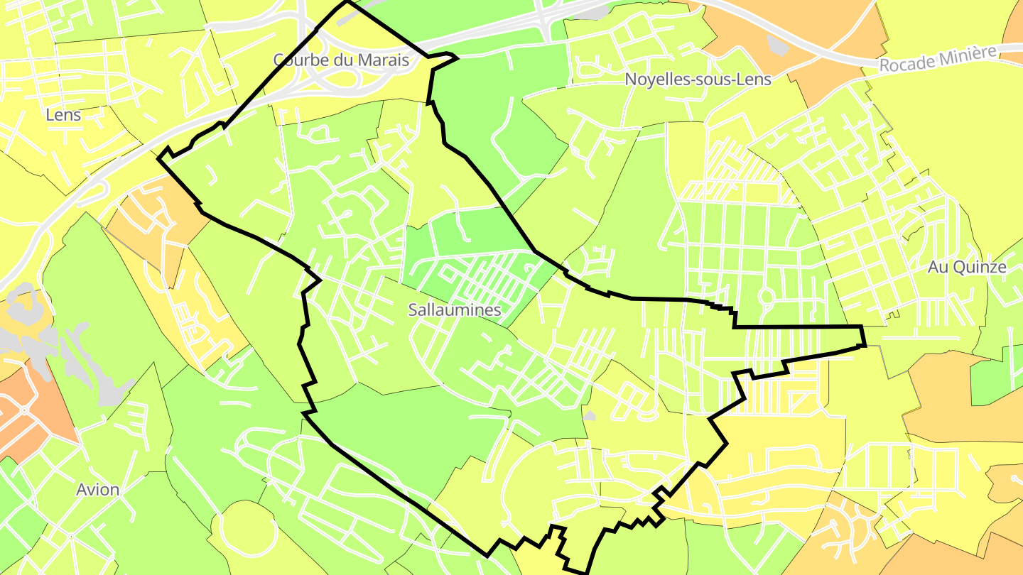Carte des prix de l'immobilier Sallaumines