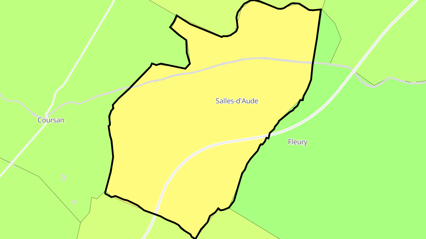Carte des prix de l'immobilier Salles-d'Aude
