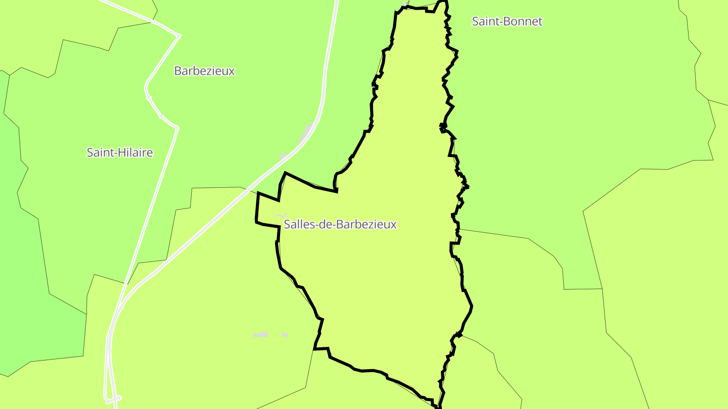 Carte des prix de l'immobilier Salles-de-Barbezieux