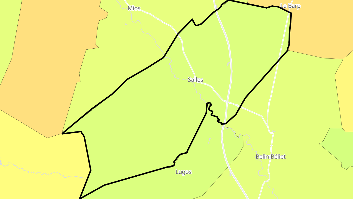 Carte des prix de l'immobilier Salles