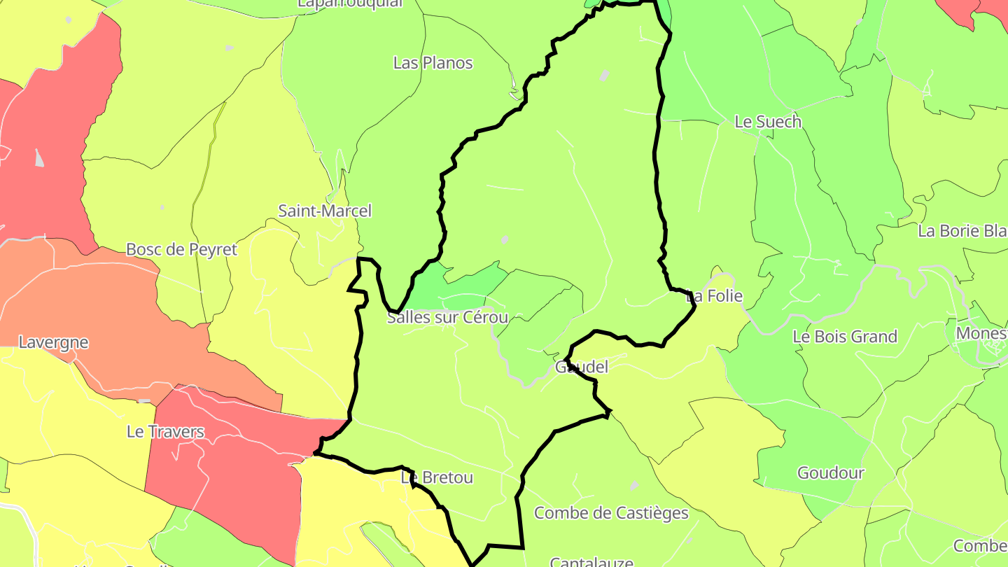 Carte des prix de l'immobilier Salles