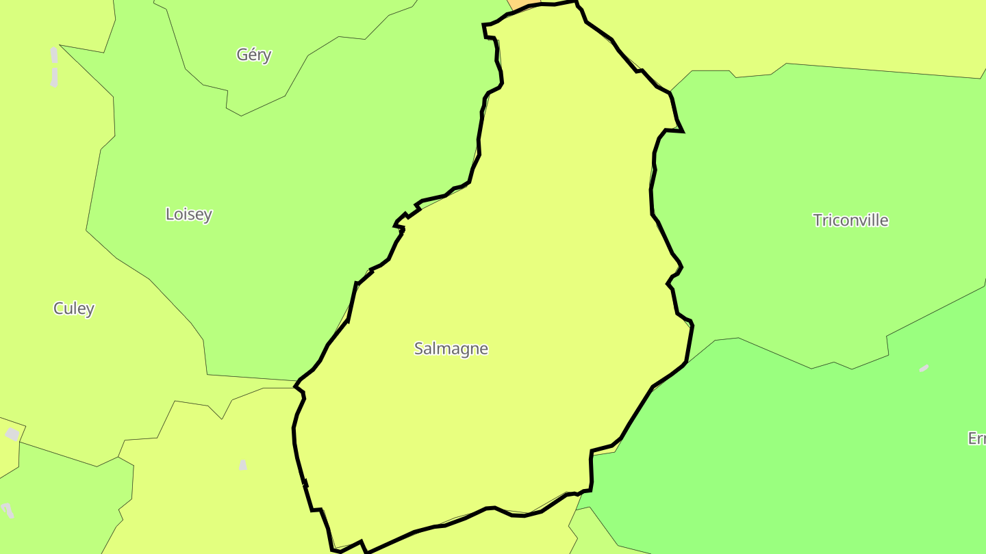 Carte des prix de l'immobilier Salmagne