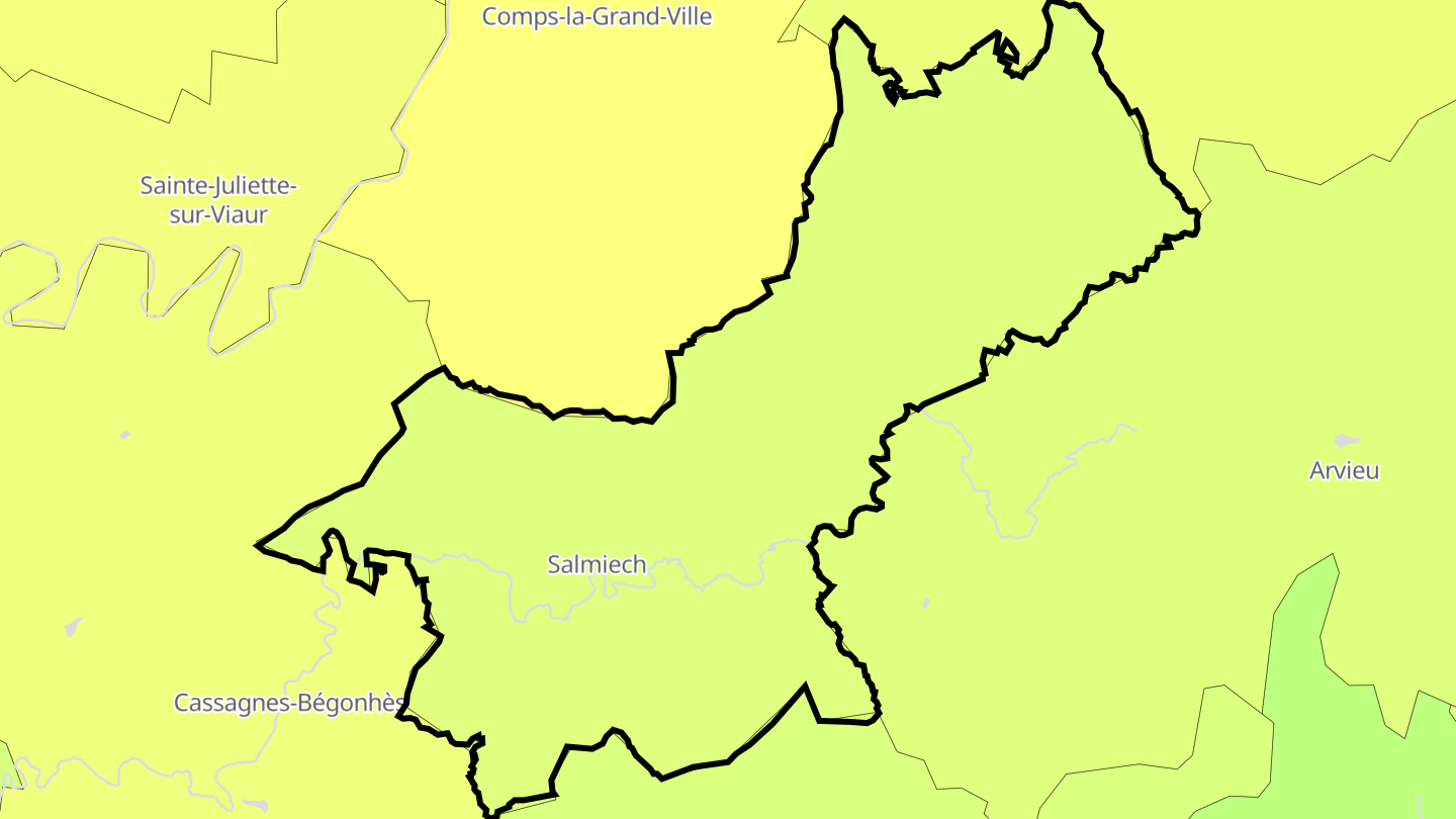 Carte des prix de l'immobilier Salmiech