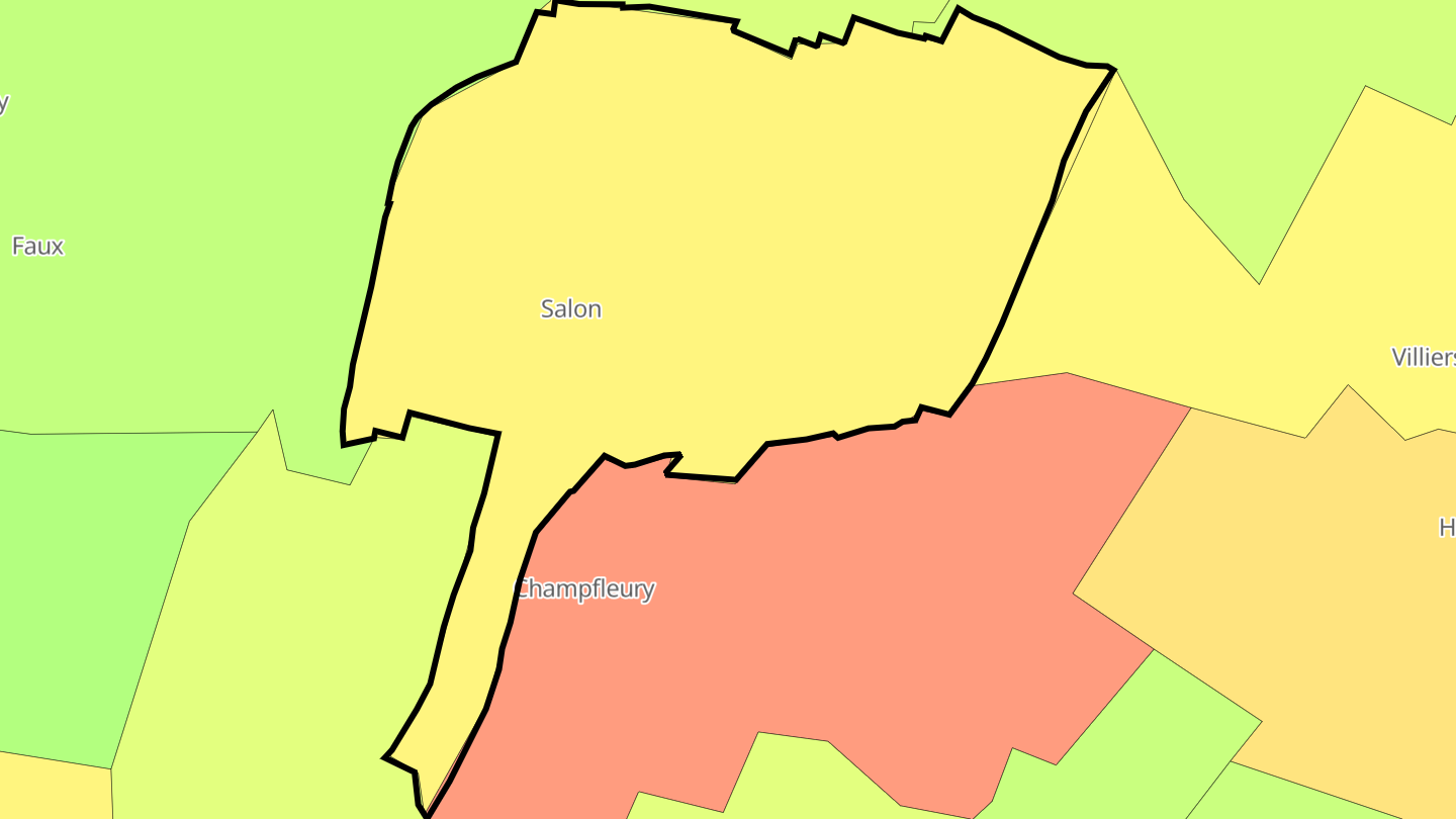Carte des prix de l'immobilier Salon