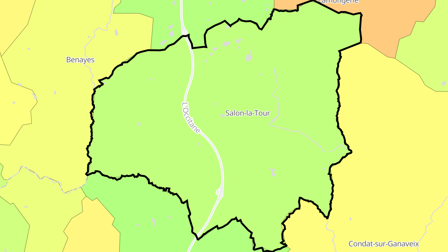 Carte des prix de l'immobilier Salon-la-Tour