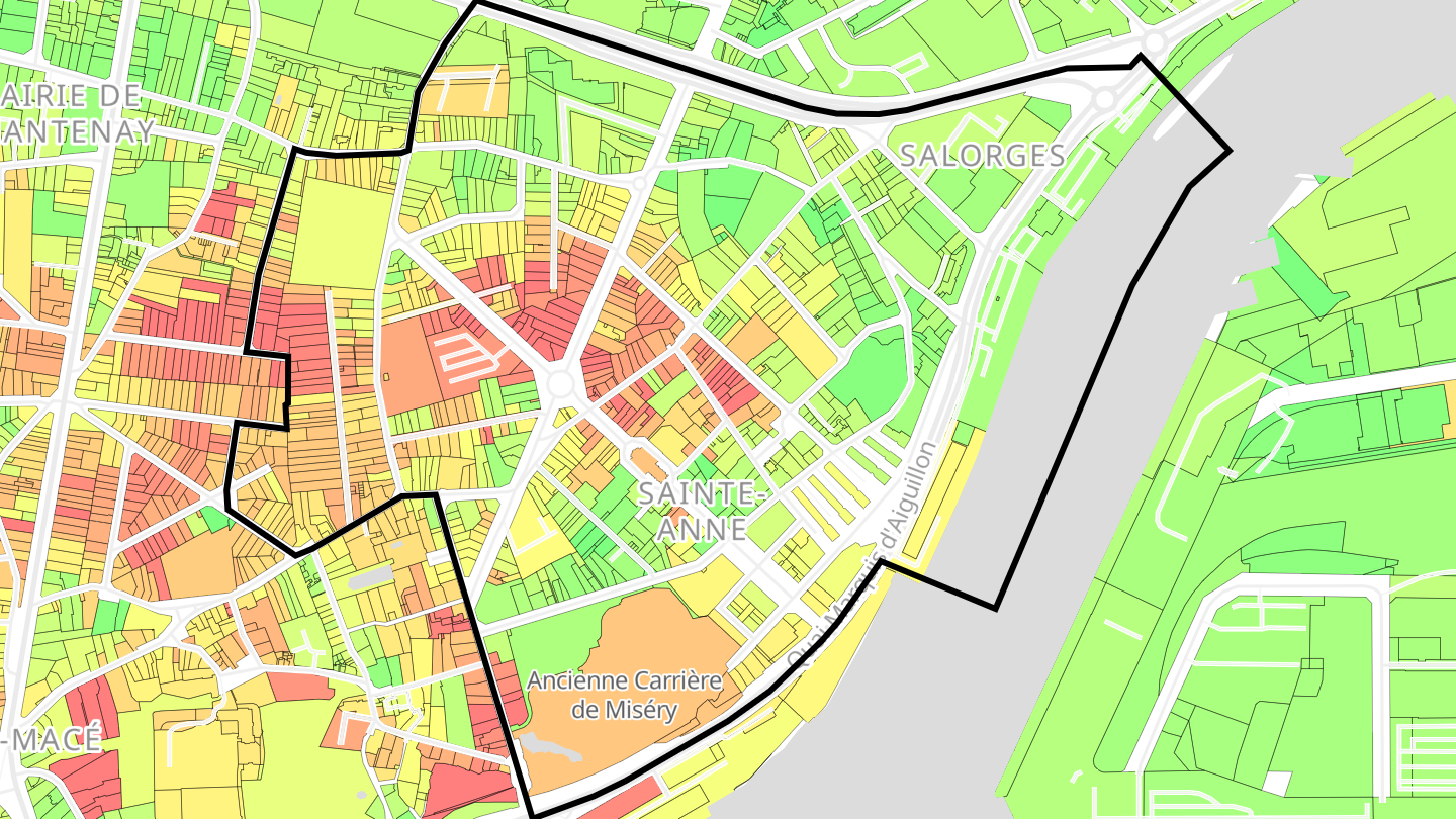 Carte des prix de l'immobilier Salorges - Sainte-Anne