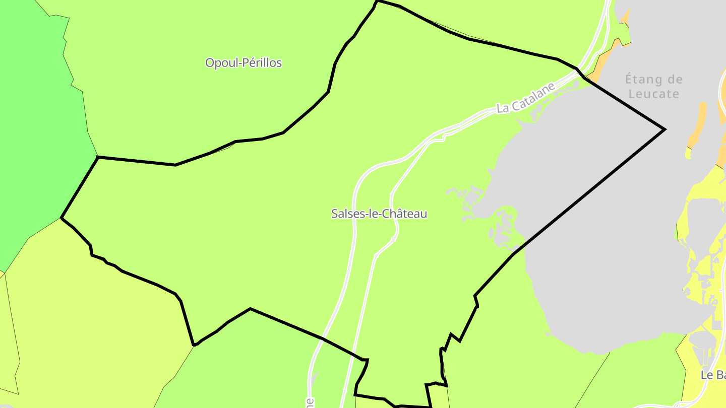 Carte des prix de l'immobilier Salses-le-Château