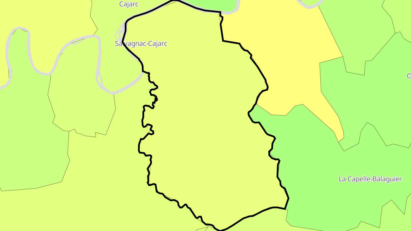 Carte des prix de l'immobilier Salvagnac-Cajarc