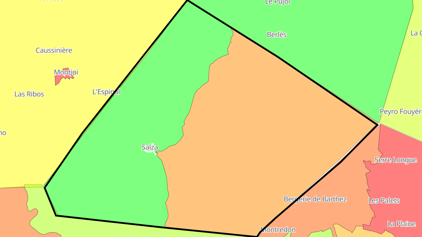 Carte des prix de l'immobilier Salza