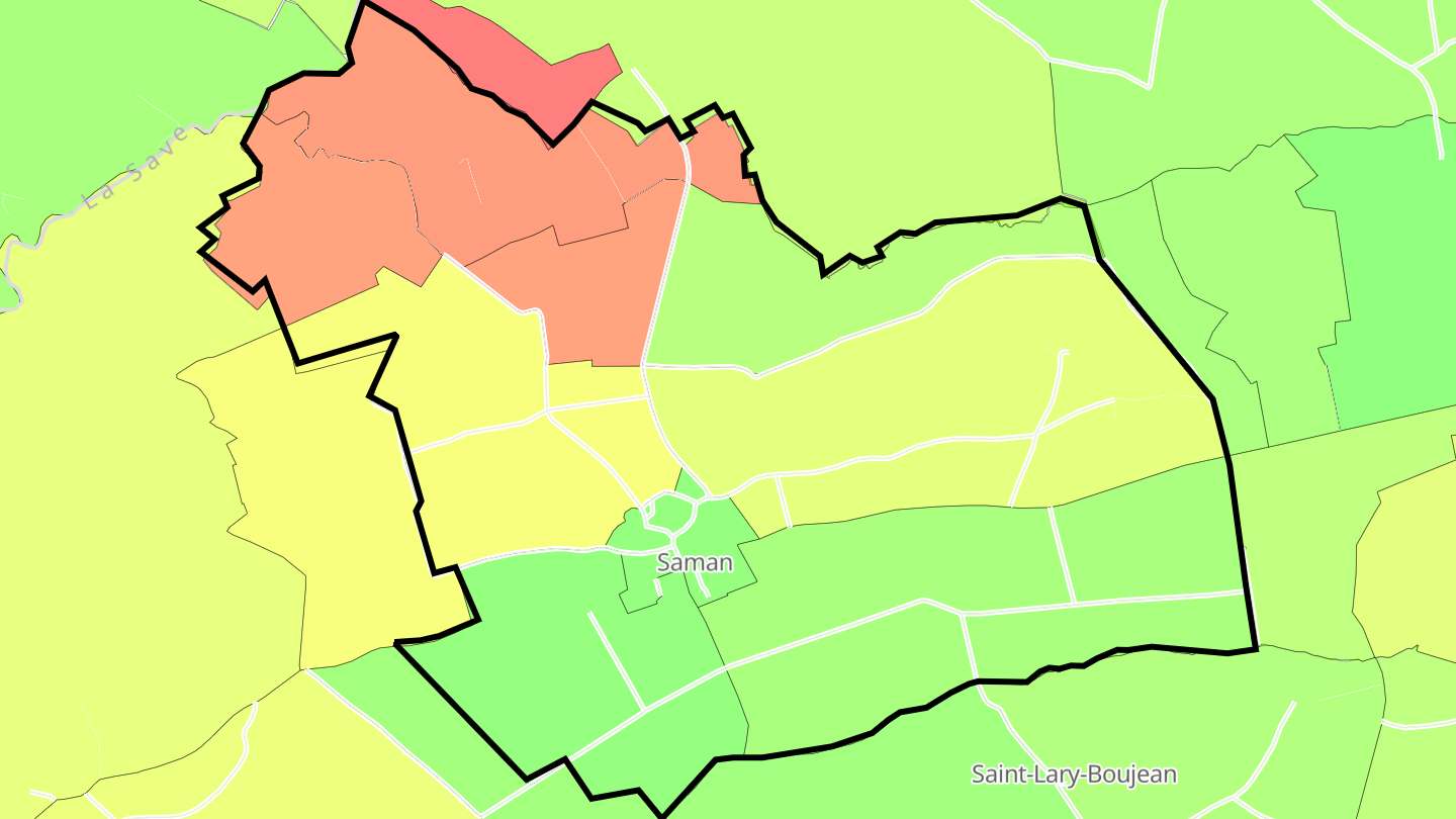 Carte des prix de l'immobilier Saman