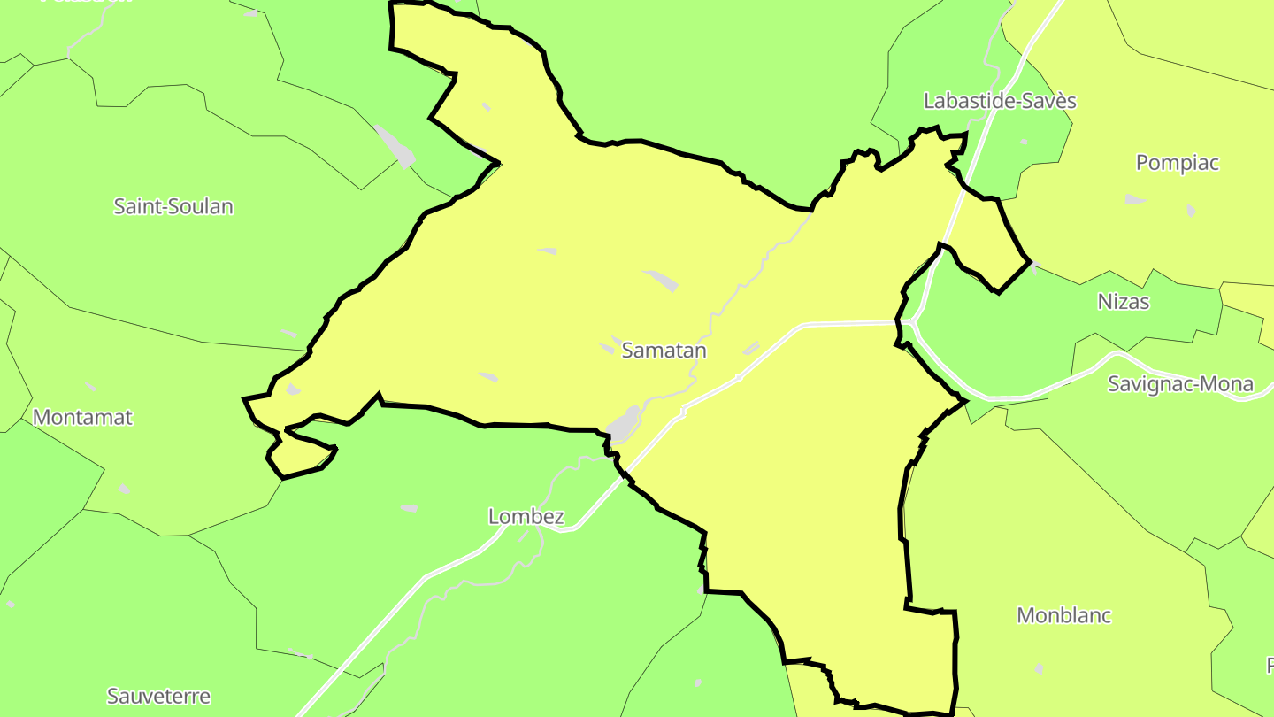 Carte des prix de l'immobilier Samatan