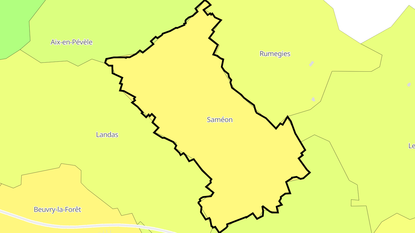 Carte des prix de l'immobilier Saméon