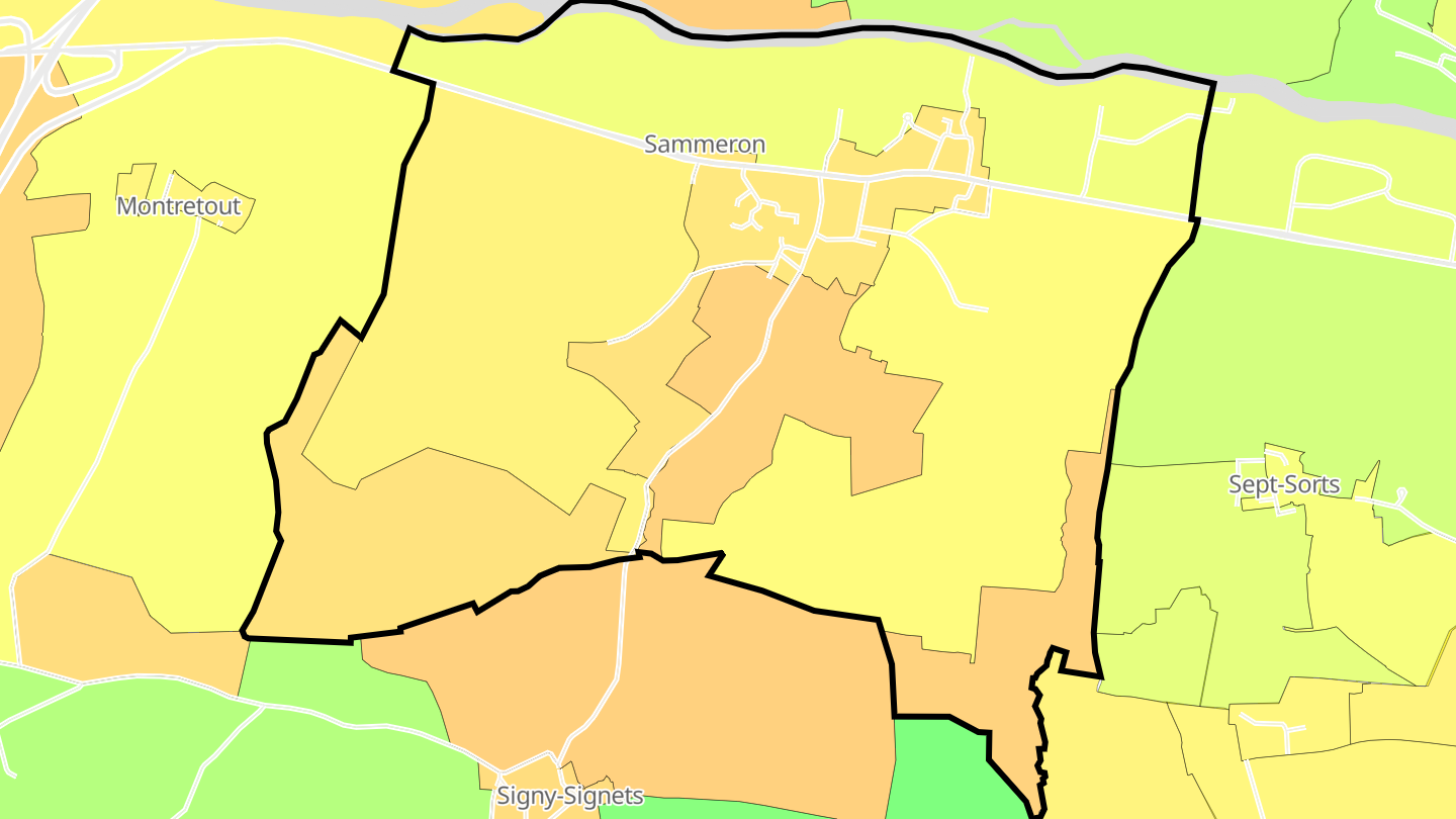 Carte des prix de l'immobilier Sammeron