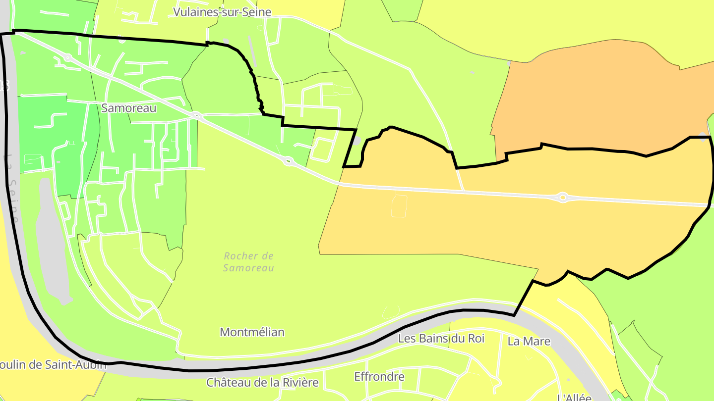 Carte des prix de l'immobilier Samoreau