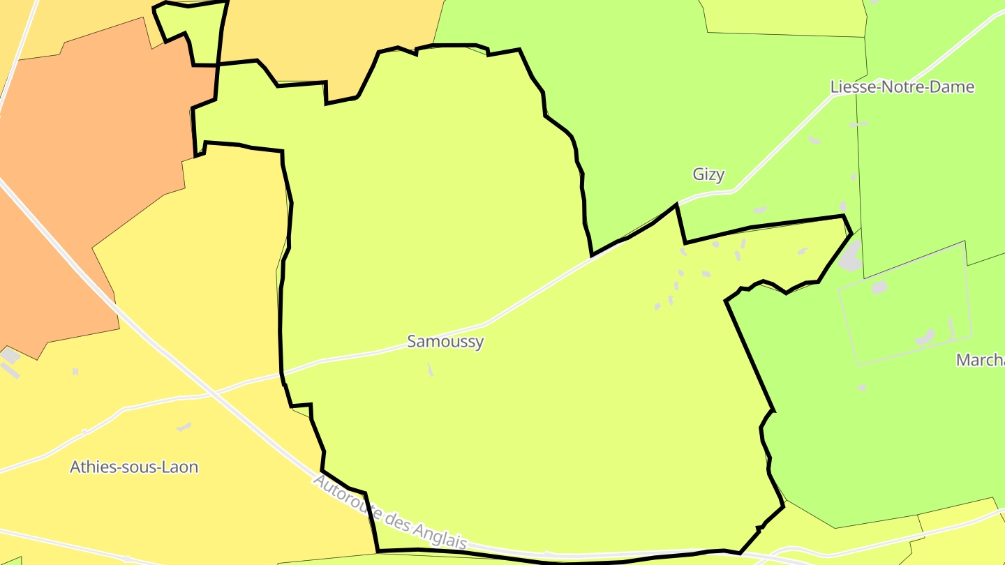 Carte des prix de l'immobilier Samoussy