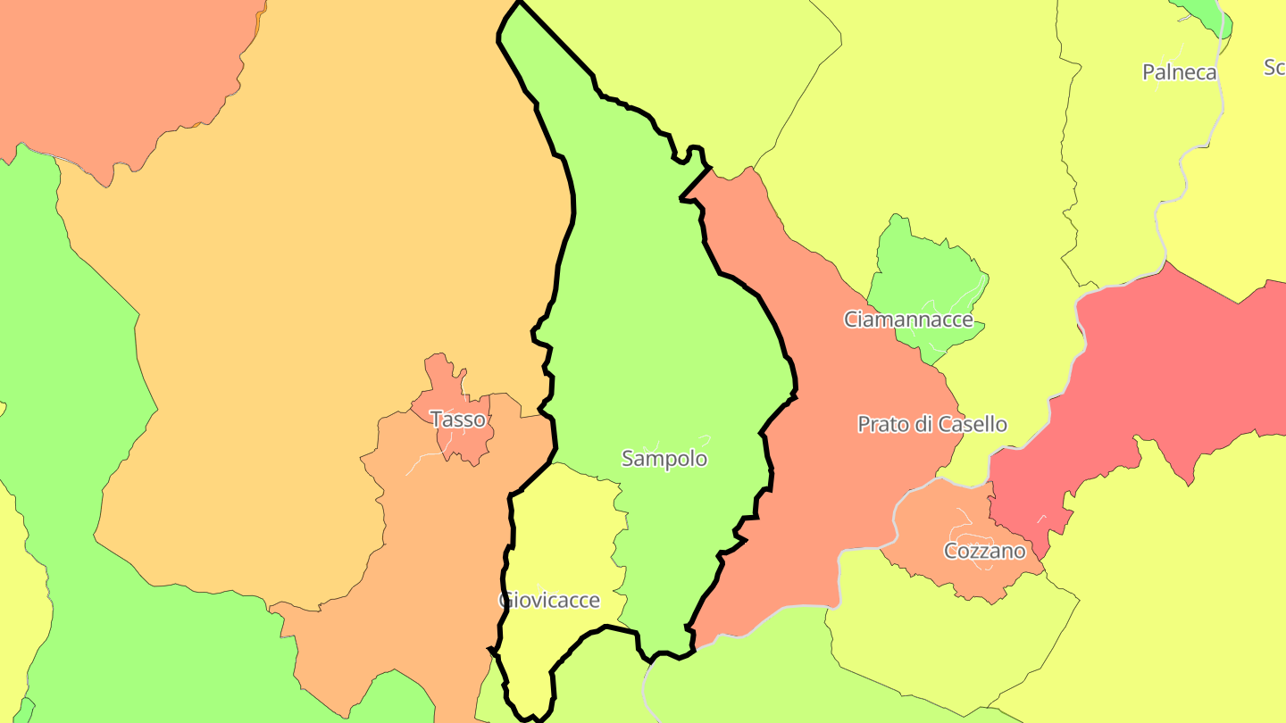 Carte des prix de l'immobilier Sampolo