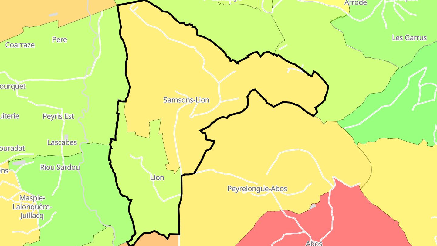Carte des prix de l'immobilier Samsons-Lion