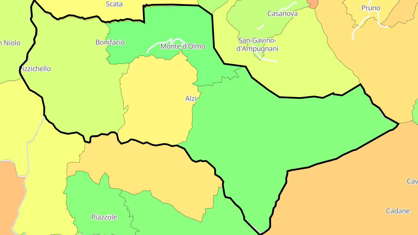 Carte des prix de l'immobilier San-Damiano