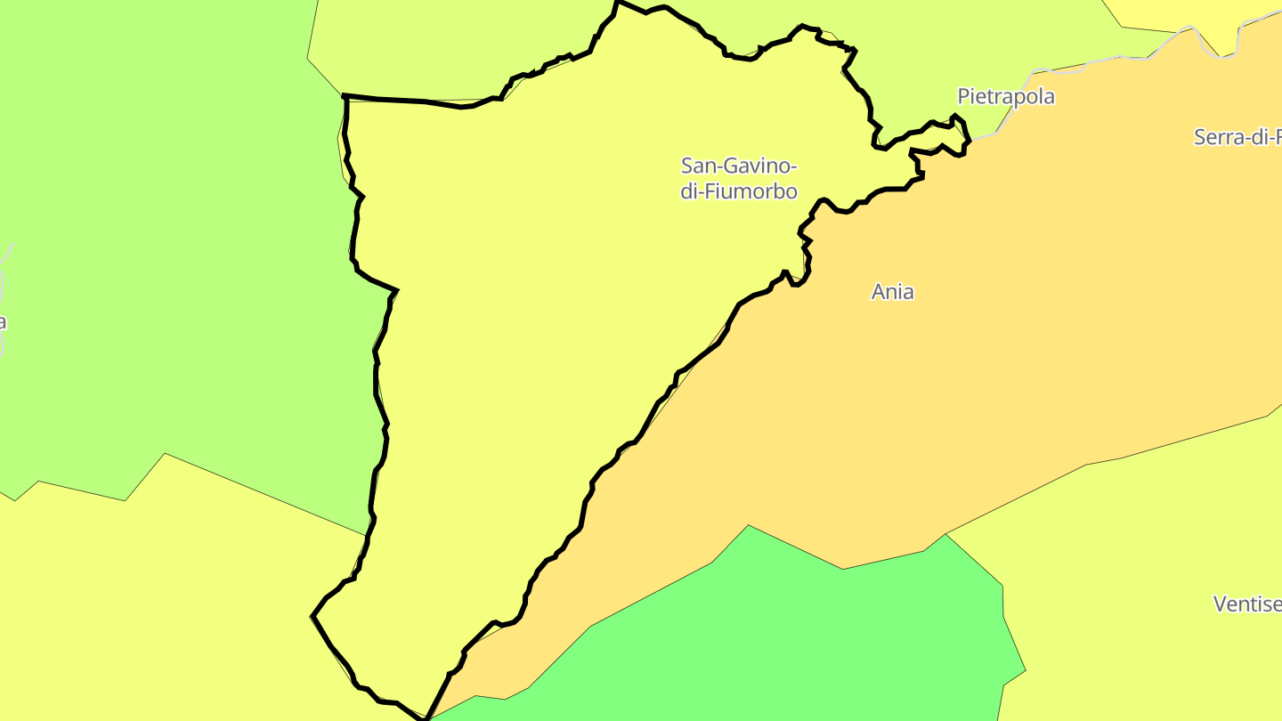 Carte des prix de l'immobilier San-Gavino-di-Fiumorbo