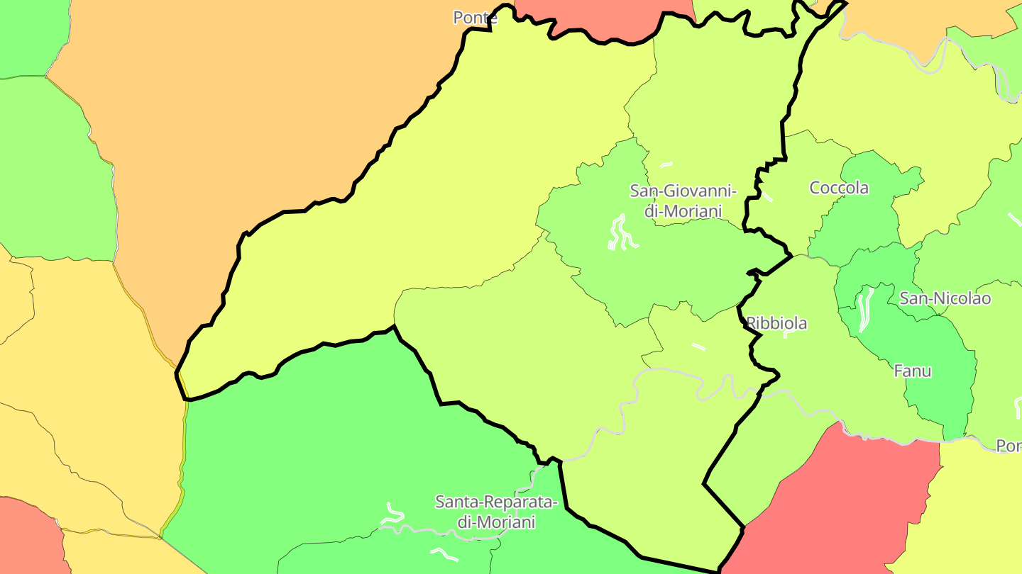 Carte des prix de l'immobilier San-Giovanni-di-Moriani