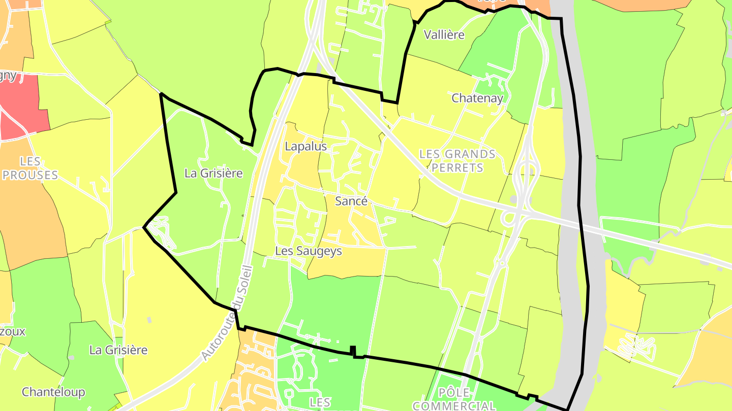 Carte des prix de l'immobilier Sancé