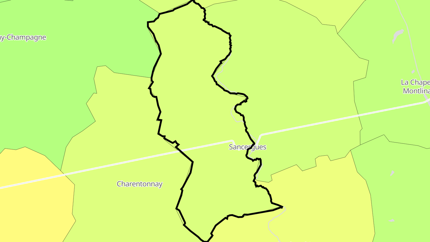 Carte des prix de l'immobilier Sancergues