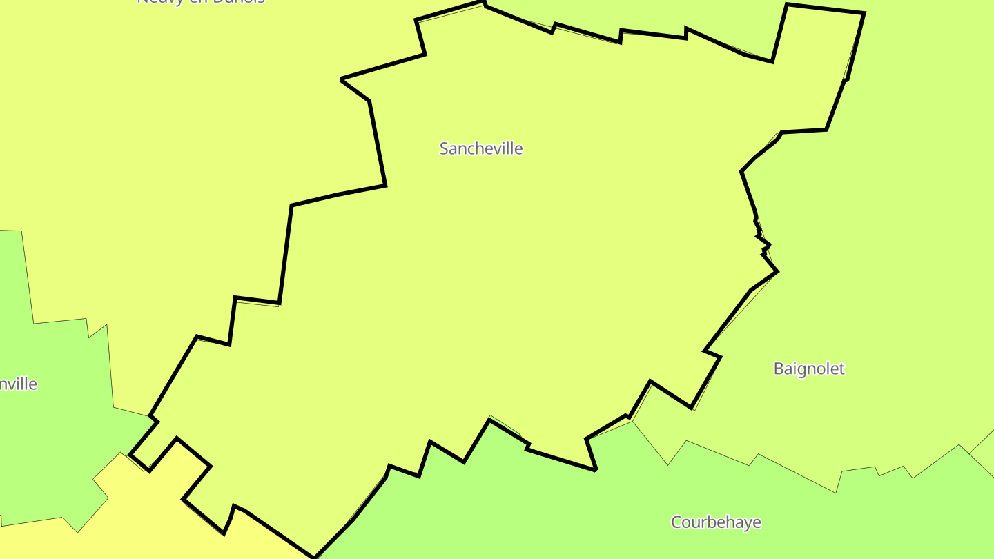 Carte des prix de l'immobilier Sancheville