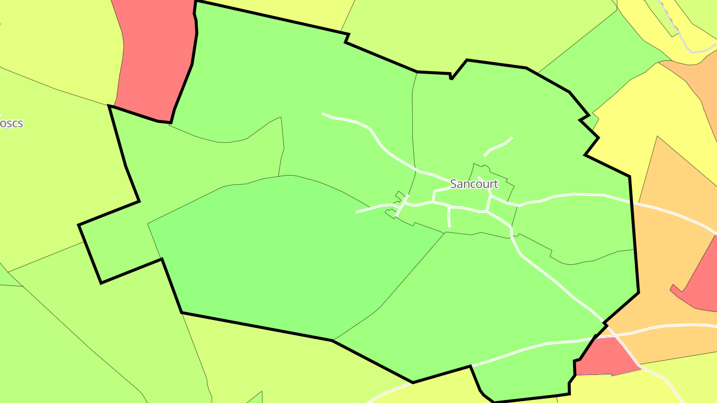 Carte des prix de l'immobilier Sancourt