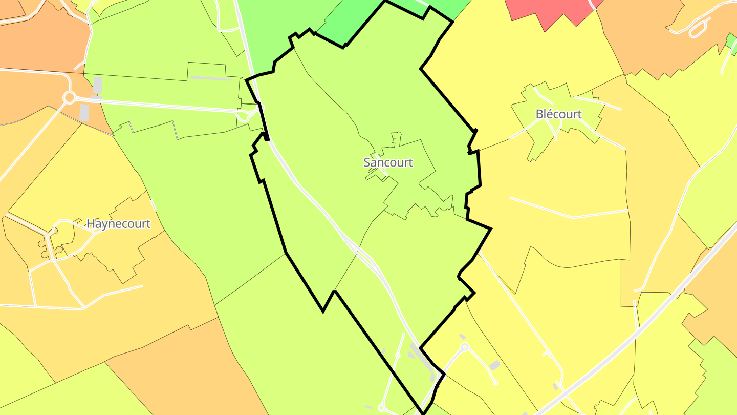 Carte des prix de l'immobilier Sancourt