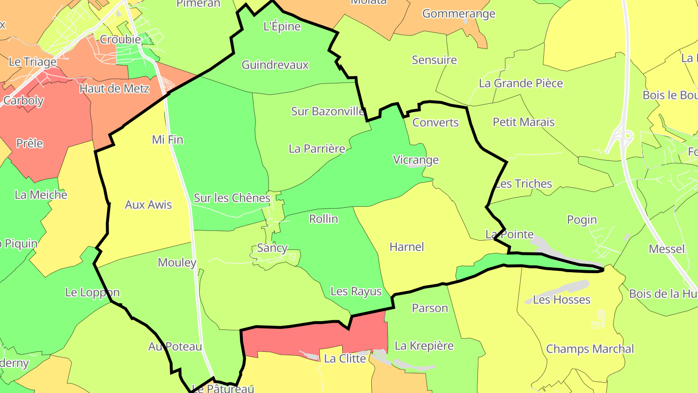 Carte des prix de l'immobilier Sancy
