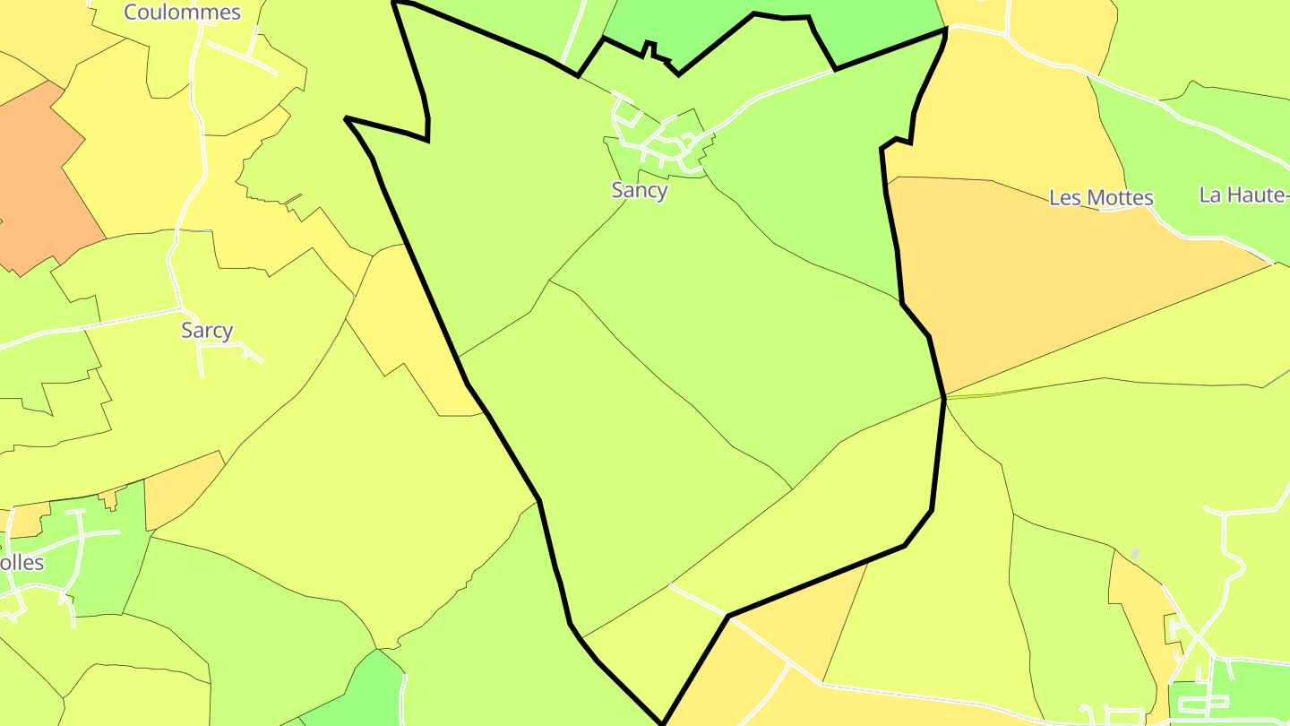 Carte des prix de l'immobilier Sancy