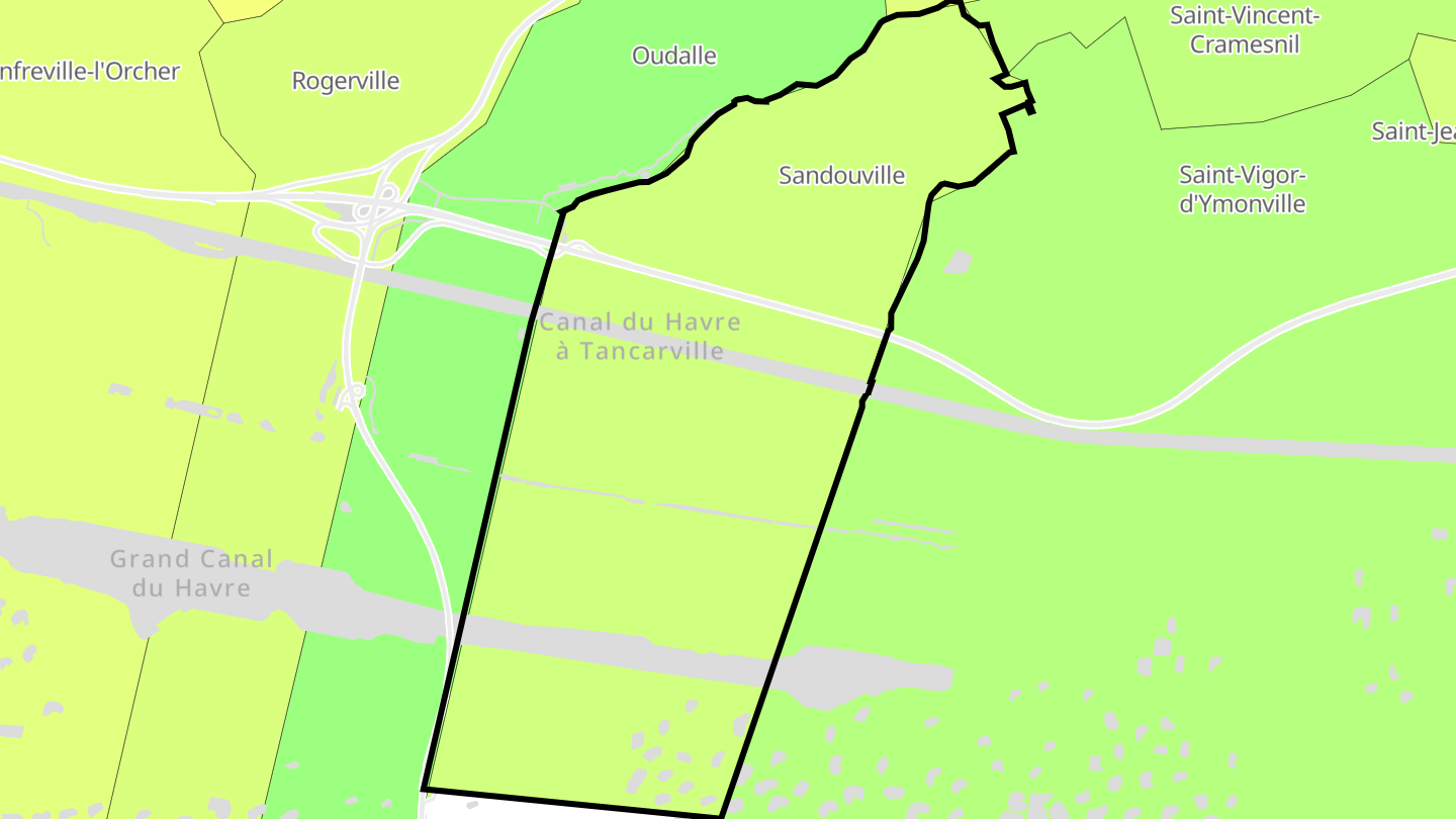 Carte des prix de l'immobilier Sandouville