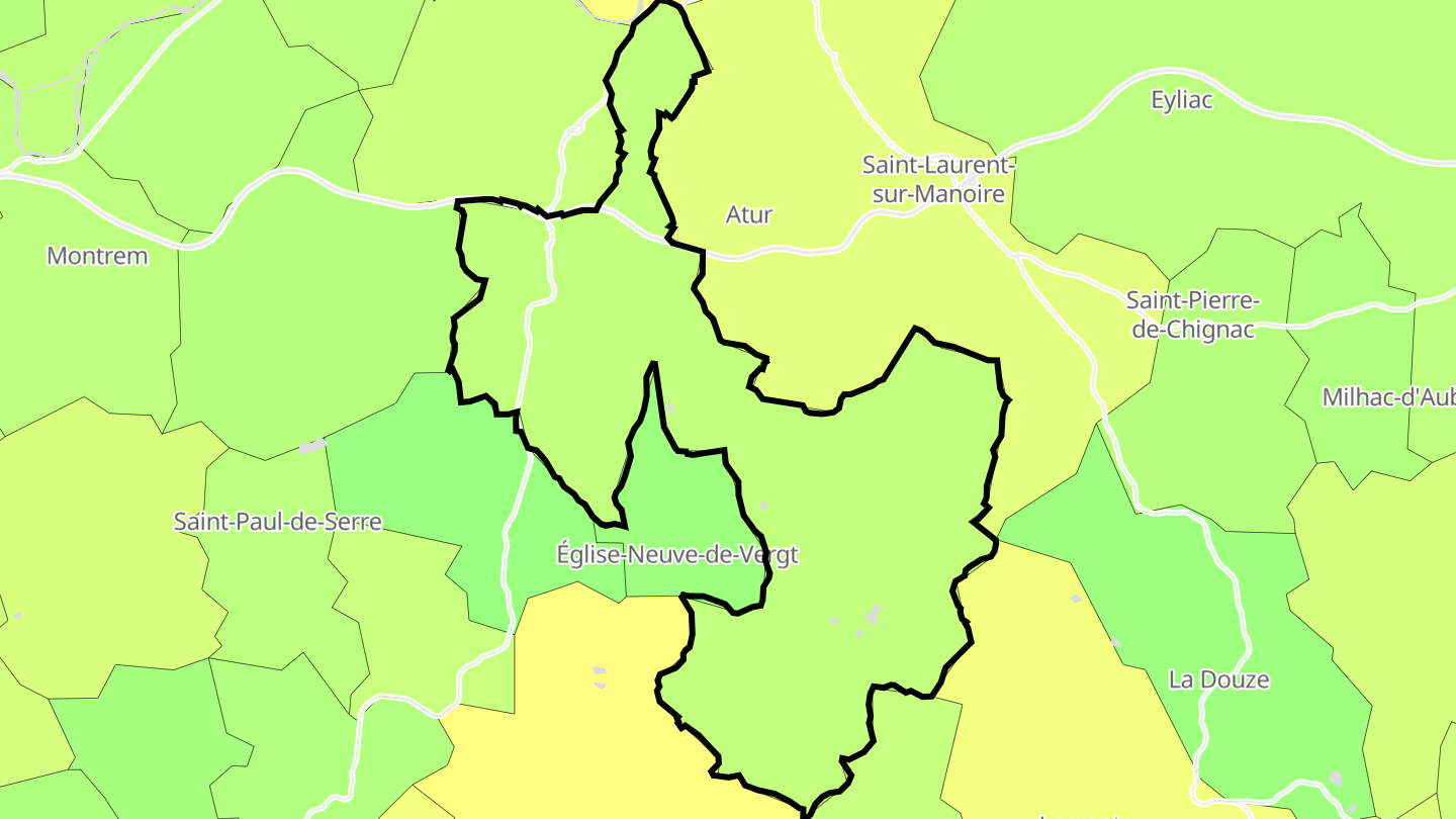 Carte des prix de l'immobilier Sanilhac