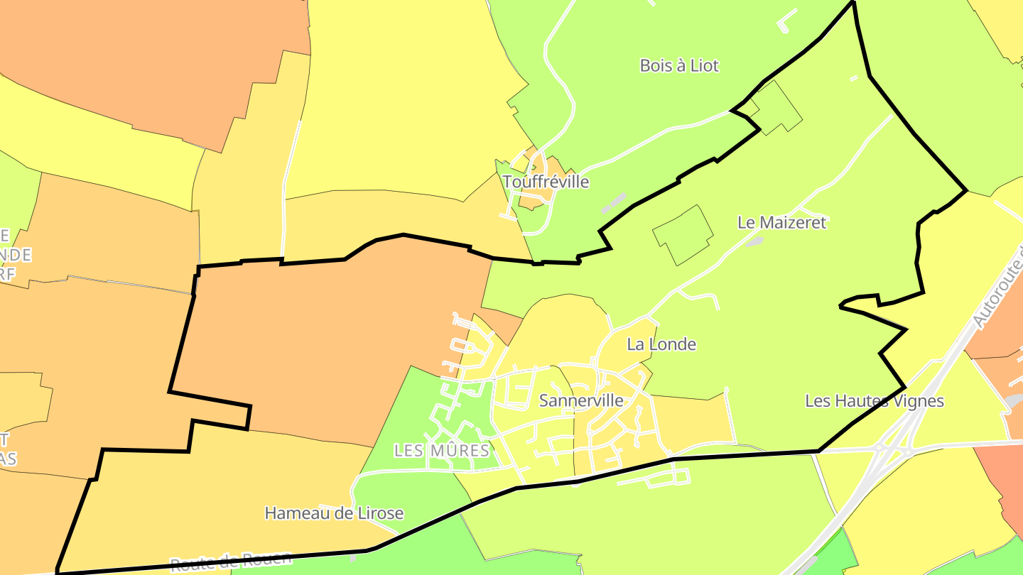Carte des prix de l'immobilier Sannerville