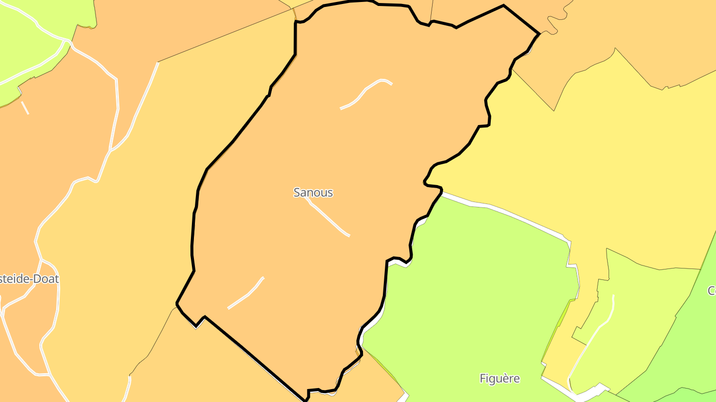 Carte des prix de l'immobilier Sanous
