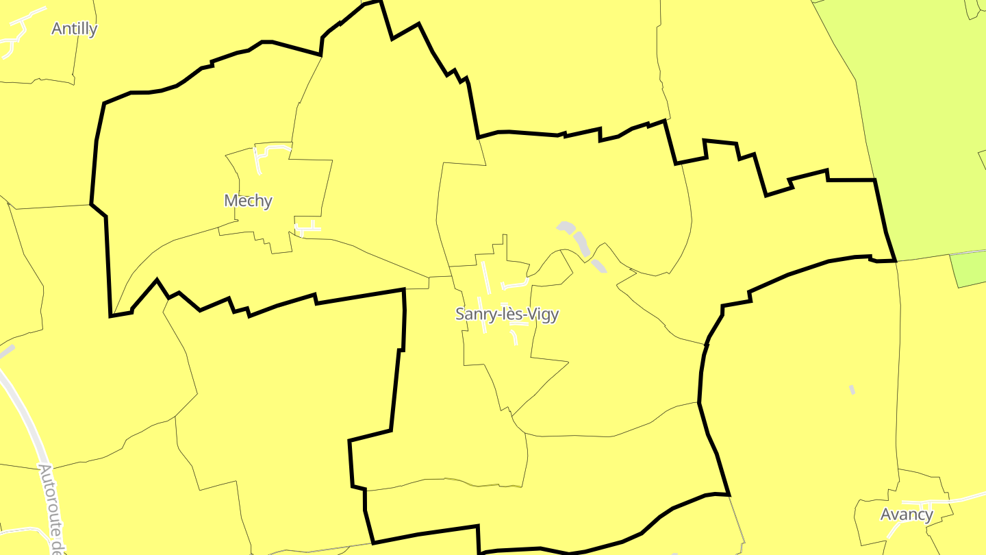 Carte des prix de l'immobilier Sanry-lès-Vigy