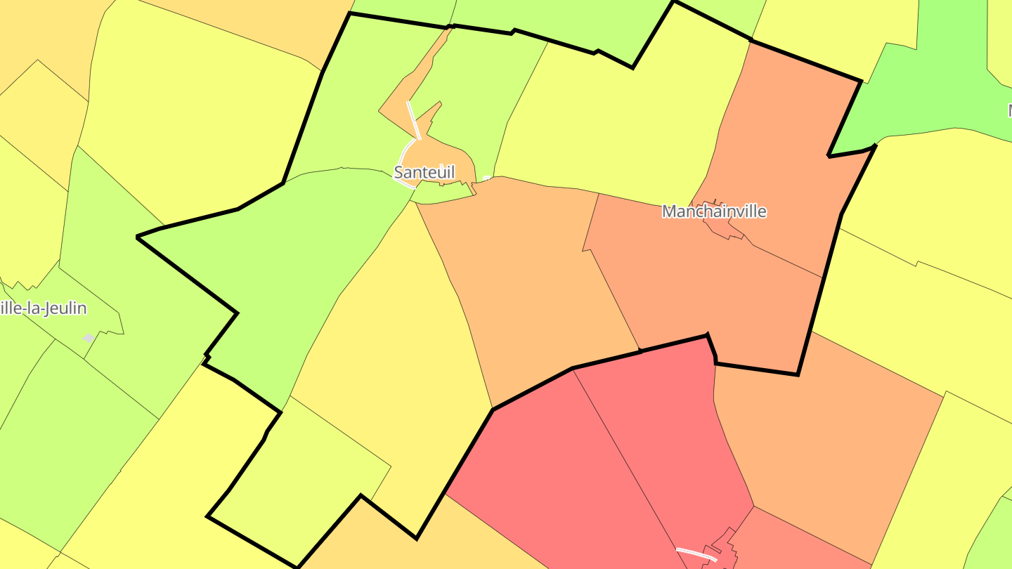 Carte des prix de l'immobilier Santeuil