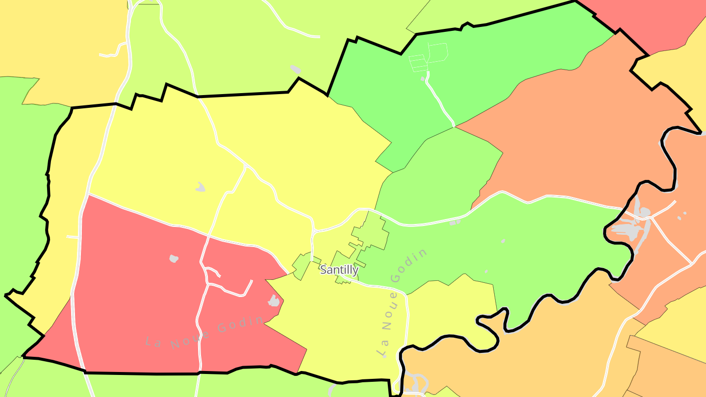 Carte des prix de l'immobilier Santilly