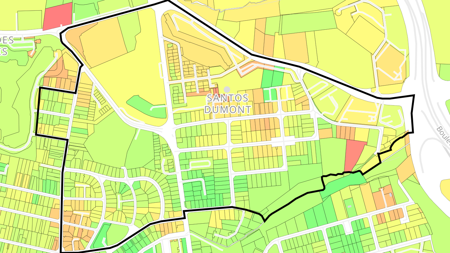 Carte des prix de l'immobilier Santos Dumont
