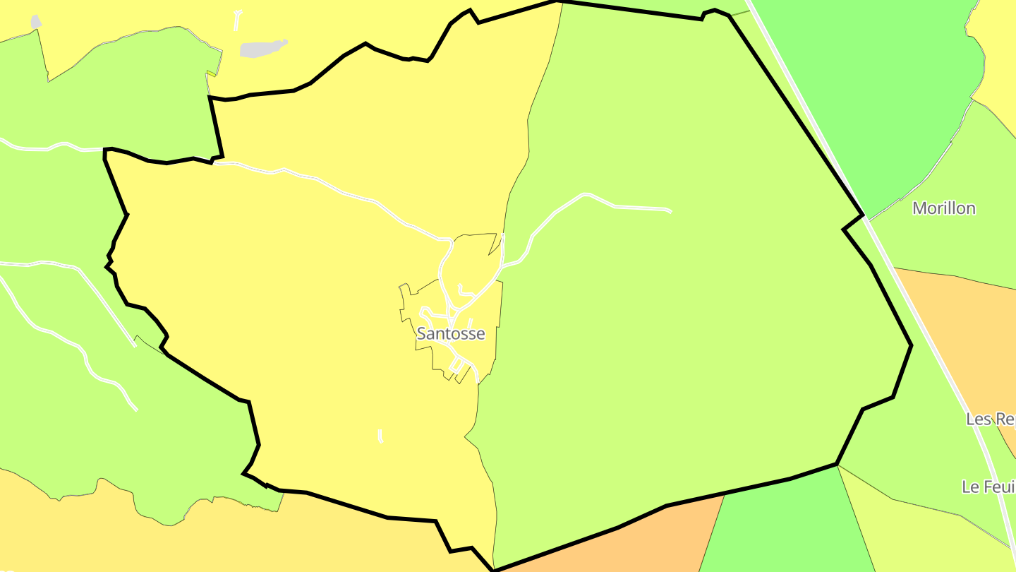 Carte des prix de l'immobilier Santosse